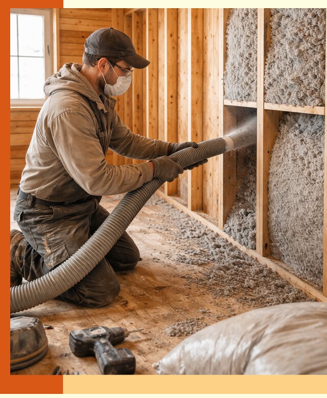 Утепление дачного дома эковатой в Чапаевске — быстро и надёжно