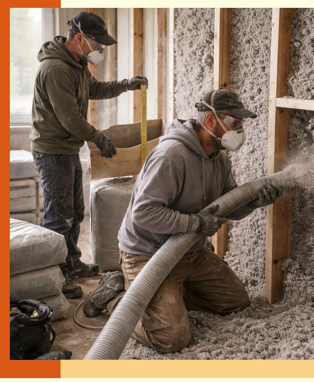 Утепление таунхауса эковатой в Чапаевске для максимально теплых стен