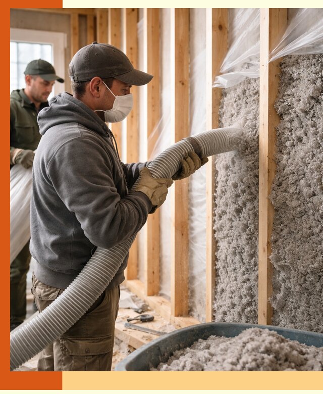 Утепление каркасного дома эковатой в Чапаевске — качественно и надолго