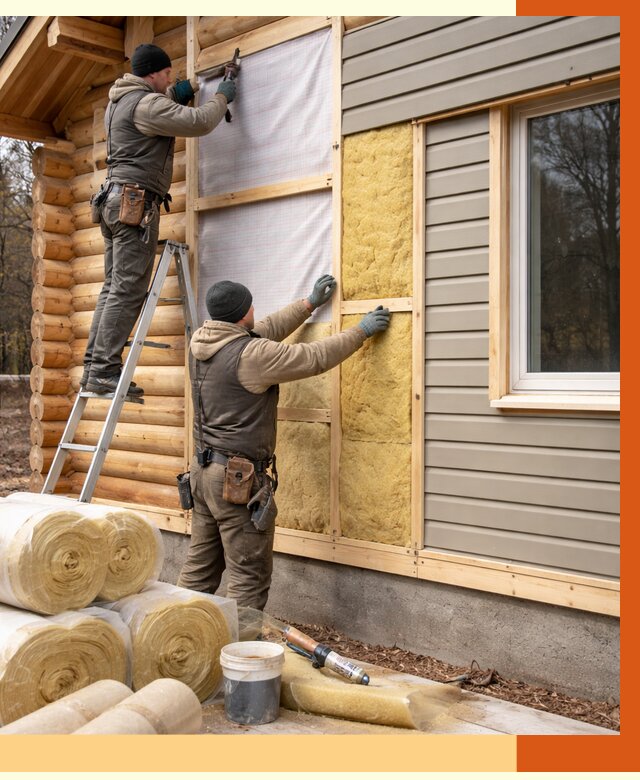 Утепление деревянного дома в Чапаевске от 6333 руб./м2 — заказать работы | ТепломастерЧпв