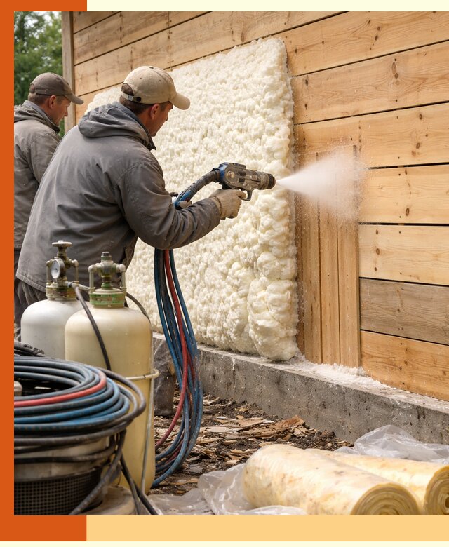 Утепление деревянного дома пенополиуретаном в Чапаевске