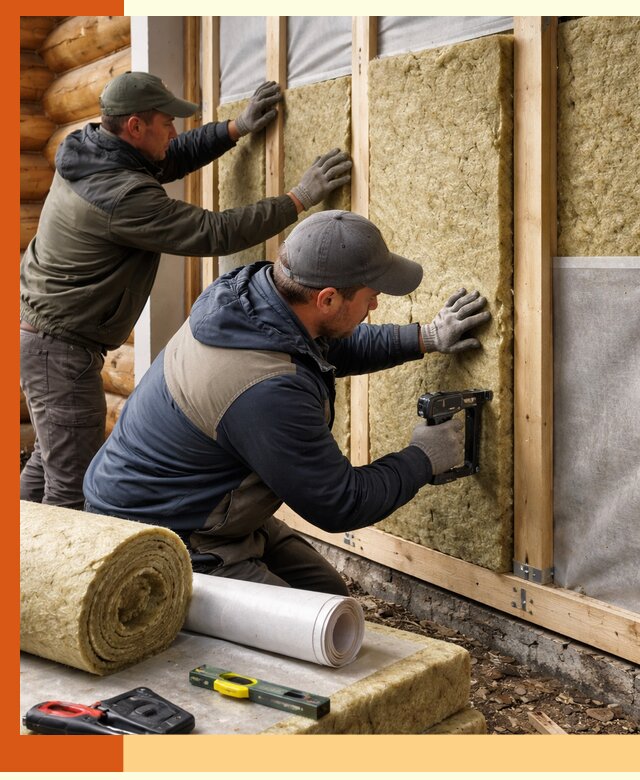 Утепление бревенчатого дома под ключ в Чапаевске