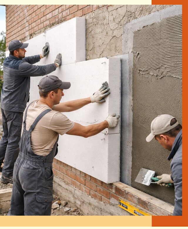 Утепление кирпичного дома в Чапаевске от 4290 руб. под ключ | ТепломастерЧпв