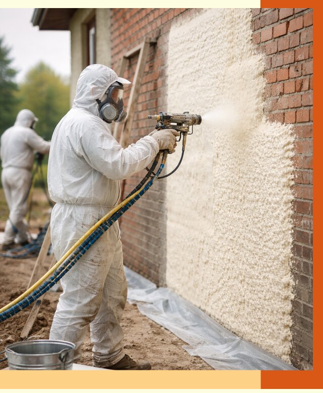 Утепление кирпичного дома ППУ в Чапаевске под ключ от 6640 руб. | ТепломастерЧпв