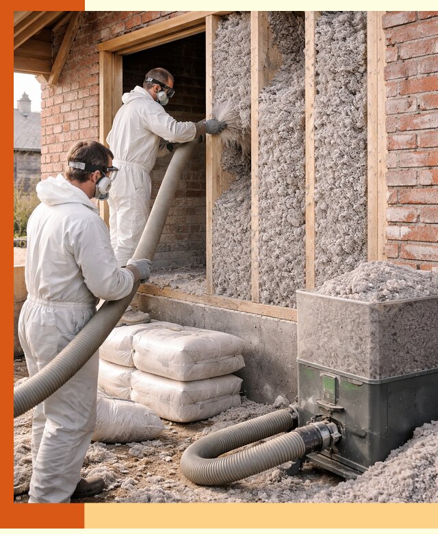 Утепление кирпичного дома эковатой в Чапаевске