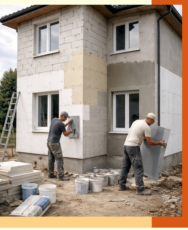 Утепление дома из газобетона в Чапаевске от 4290 руб./м² — заказать у ТепломастерЧпв