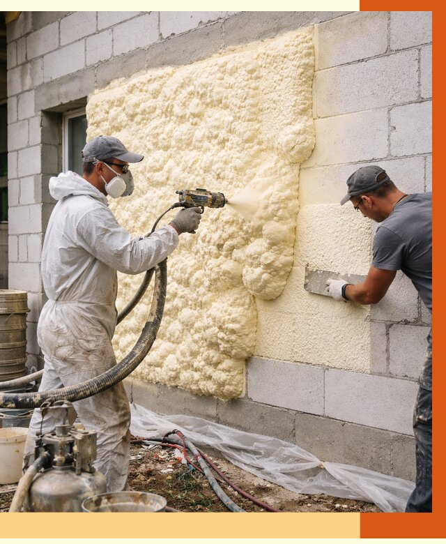 Утепление дома из газобетона ППУ в Чапаевске от 4903 руб./м² под ключ | ТепломастерЧпв