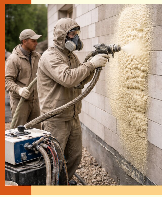 Утепление дома из газобетона ППУ в Чапаевске — надежная теплоизоляция