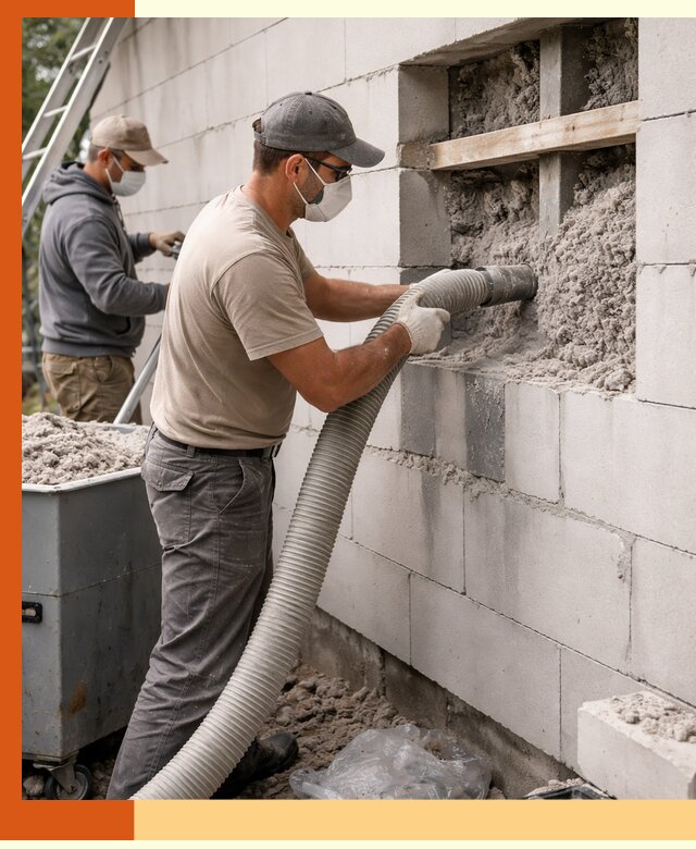 Утепление дома из газобетона эковатой в Чапаевске