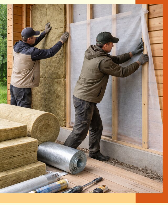 Утепление дома из двойного бруса в Чапаевске от 4903 руб./м² — ТепломастерЧпв под ключ