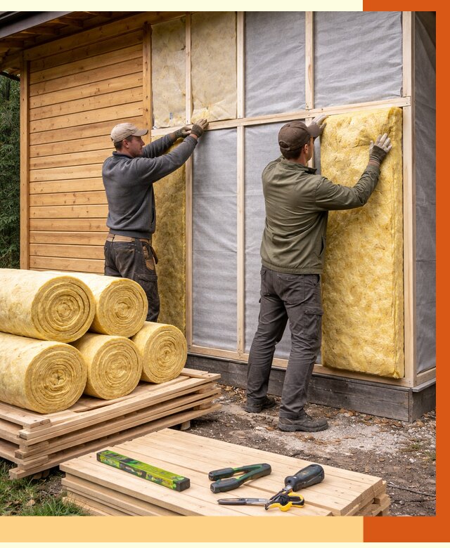 Утепление бани снаружи в Чапаевске от 86828 руб. под ключ | ТепломастерЧпв