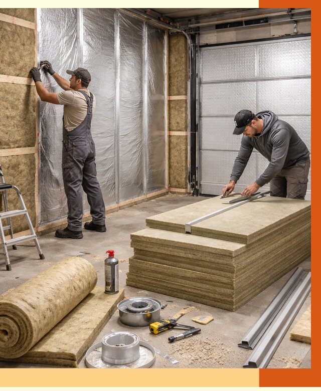 Утепление гаража в Чапаевске от 4597 руб/м2 — комплексное утепление ворот и стен | ТепломастерЧпв