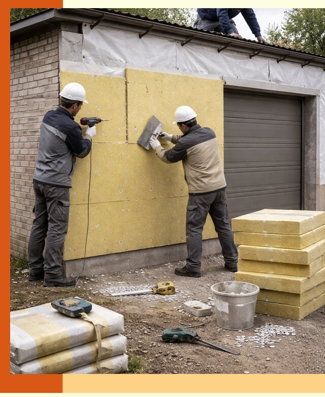 Утепление гаража снаружи в Чапаевске качественно и надёжно