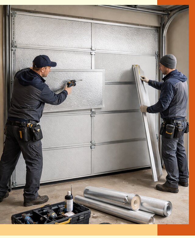 Утепление гаражных ворот в Чапаевске от 8019 руб/м2 — надежно и быстро | ТепломастерЧпв