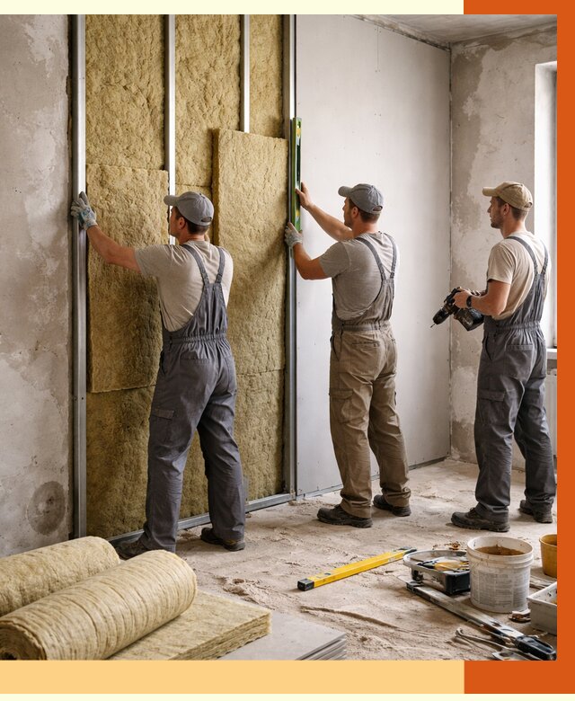 Утепление стен изнутри в Чапаевске от 2298 руб/м² под ключ | ТепломастерЧпв