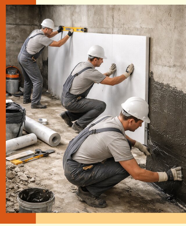 Утепление фундамента изнутри профессионально в Чапаевске