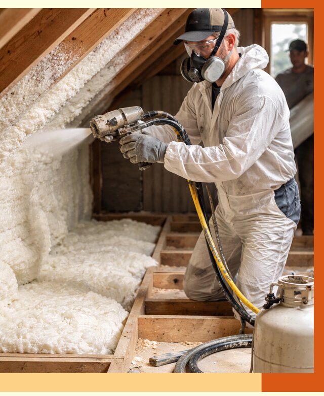 Утепление чердака ППУ в Чапаевске от 8805 руб./м2 — услуга под ключ | ТепломастерЧпв