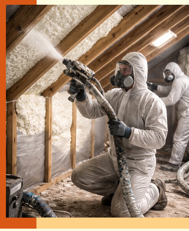 Утепление чердака пенополиуретаном (ППУ) в Чапаевске