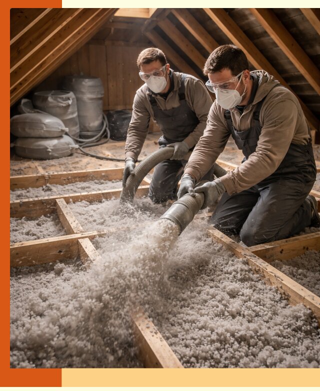 Утепление чердака эковатой в Чапаевске — быстро и надёжно