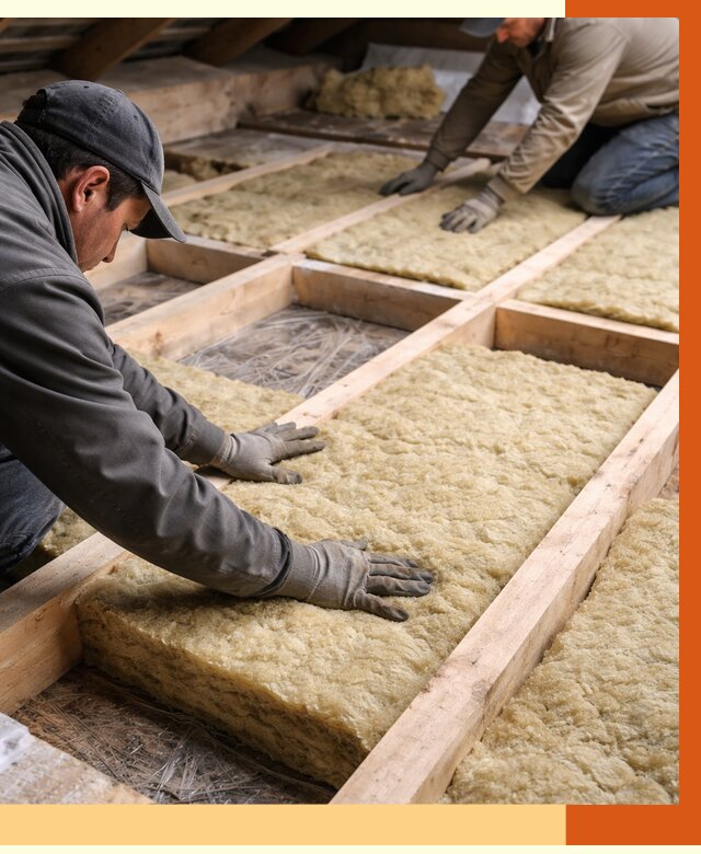 Утепление чердака минватой в Чапаевске от 3575 руб/м2 под ключ | ТепломастерЧпв