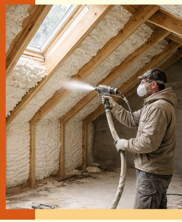 Утепление мансарды ППУ в Чапаевске быстро и надежно