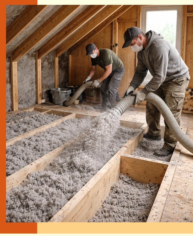 Утепление мансарды эковатой в Чапаевске с гарантией качества