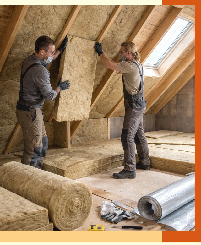 Утепление мансарды минватой в Чапаевске от 4290 руб./м2 — монтаж и пароизоляция | ТепломастерЧпв