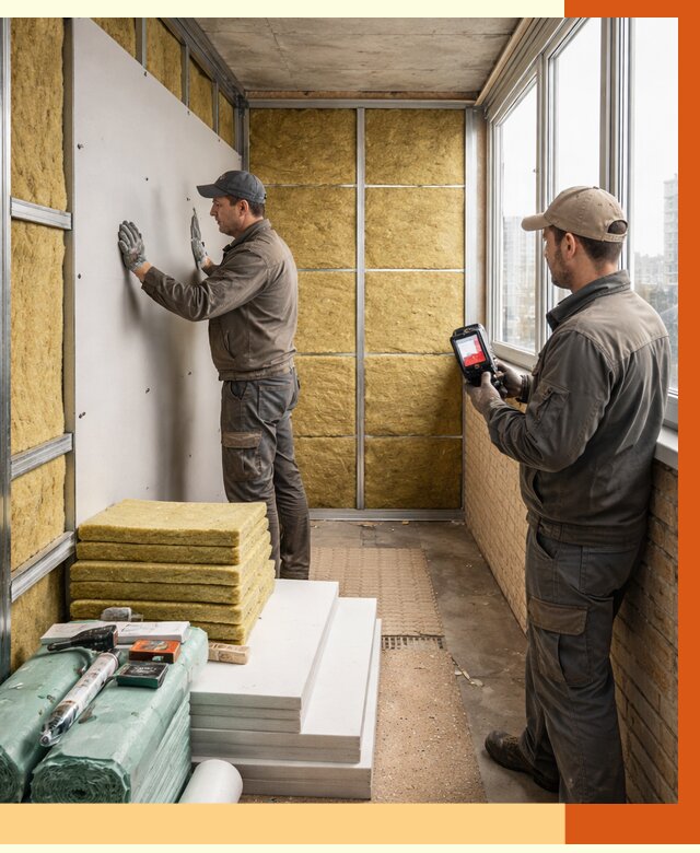 Утепление балкона в Чапаевске от 4597 руб. под ключ | ТепломастерЧпв