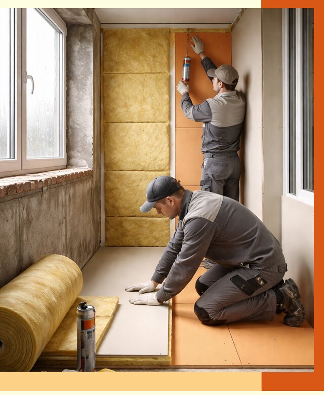 Утепление лоджии под ключ в Чапаевске от 6640 руб/м2 — комплексное решение | ТепломастерЧпв