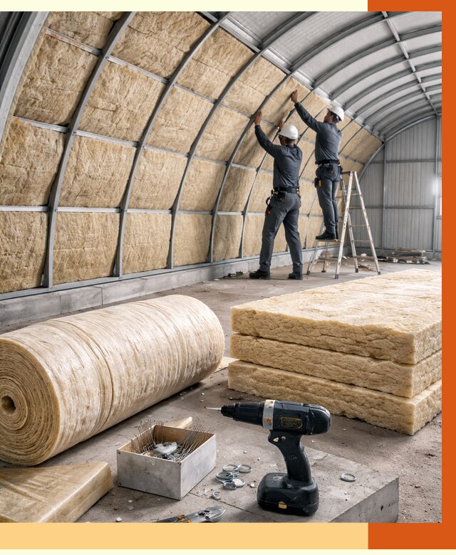 Утепление арочного ангара в Чапаевске от 3269 руб./м2 под ключ | ТепломастерЧпв