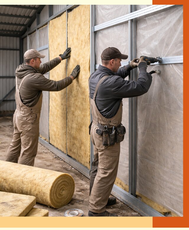 Утепление металлического ангара в Чапаевске от 4852 руб/м2 — услуги под ключ | ТепломастерЧпв