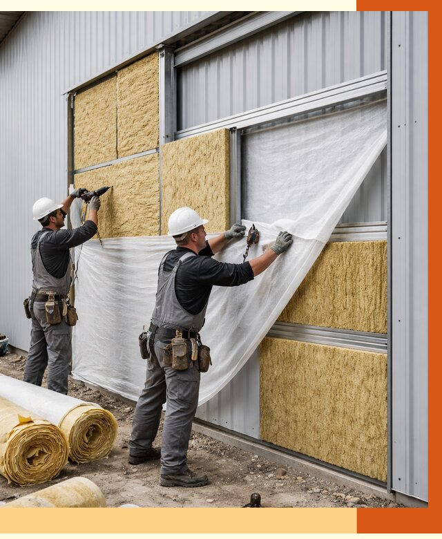 Утепление металлического склада в Чапаевске от 4597 руб/м2 — комплексное утепление под ключ | ТепломастерЧпв