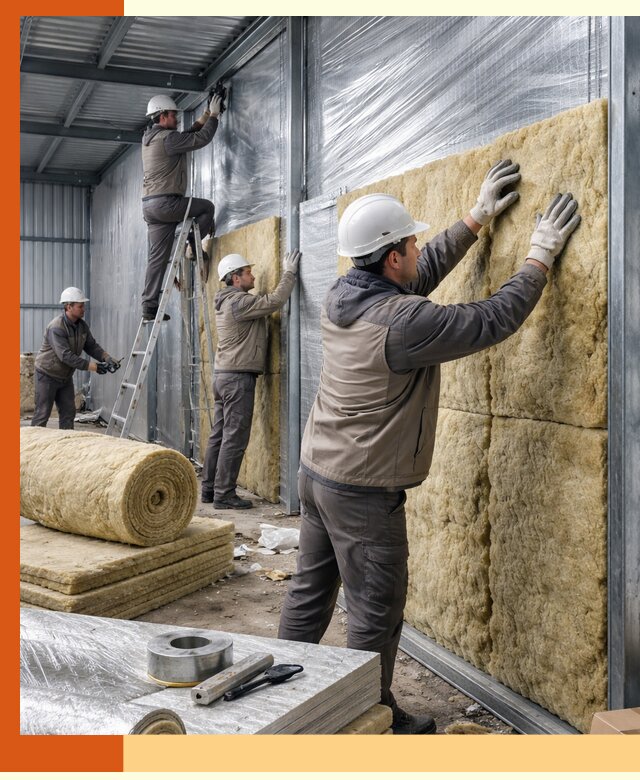 Утепление металлического склада в Чапаевске: теплоизоляция и герметизация