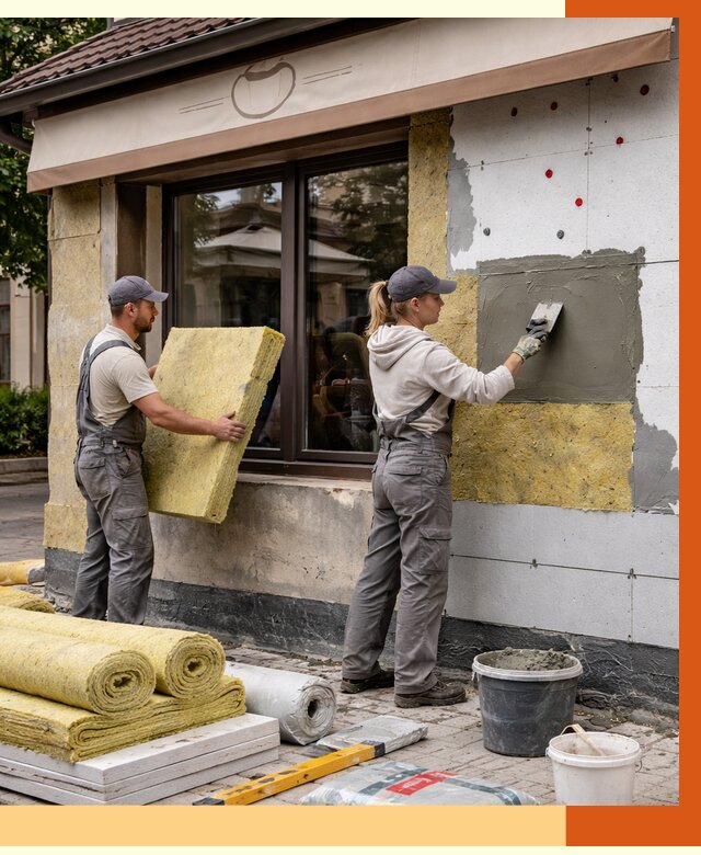 Утепление кафе в Чапаевске от 4290 руб/м2 — комплексно под ключ | ТепломастерЧпв