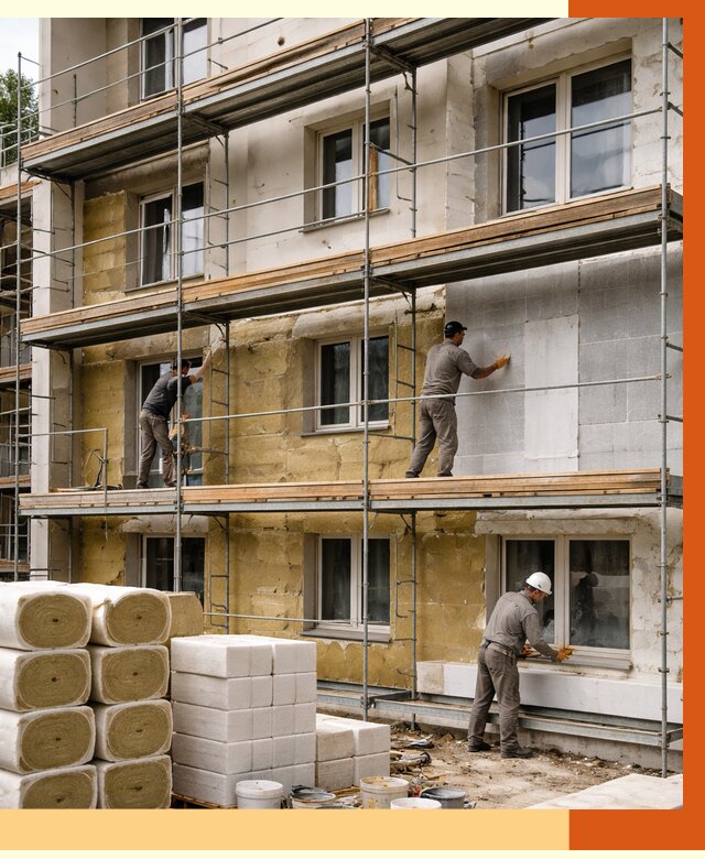 Утепление гостиницы в Чапаевске от 7355 руб./м2 — комплексно, ППУ, под ключ | ТепломастерЧпв