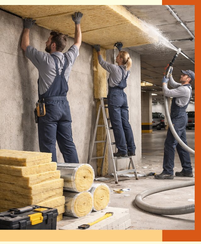 Утепление паркинга в Чапаевске от 6946 руб./м2 — работы под ключ | ТепломастерЧпв