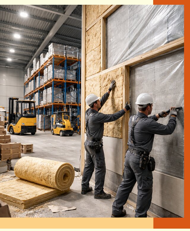 Утепление склада с техникой в Чапаевске от 4290 руб./м2 — комплексно под ключ | ТепломастерЧпв