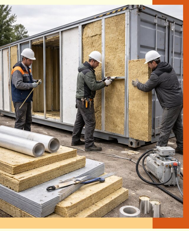 Утепление морского контейнера в Чапаевске от 3831 руб. под ключ | ТепломастерЧпв