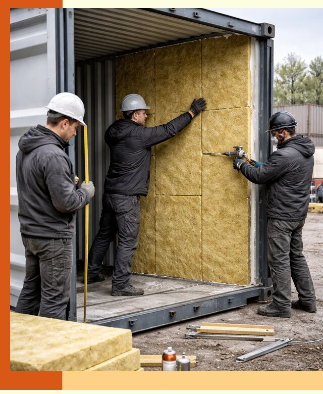 Утепление морского контейнера в Чапаевске: надежная теплоизоляция и защита