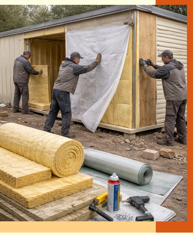 Утепление строительной бытовки в Чапаевске от 12769 руб. под ключ | ТепломастерЧпв