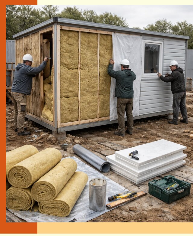 Утепление строительной бытовки под ключ в Чапаевске для любых условий