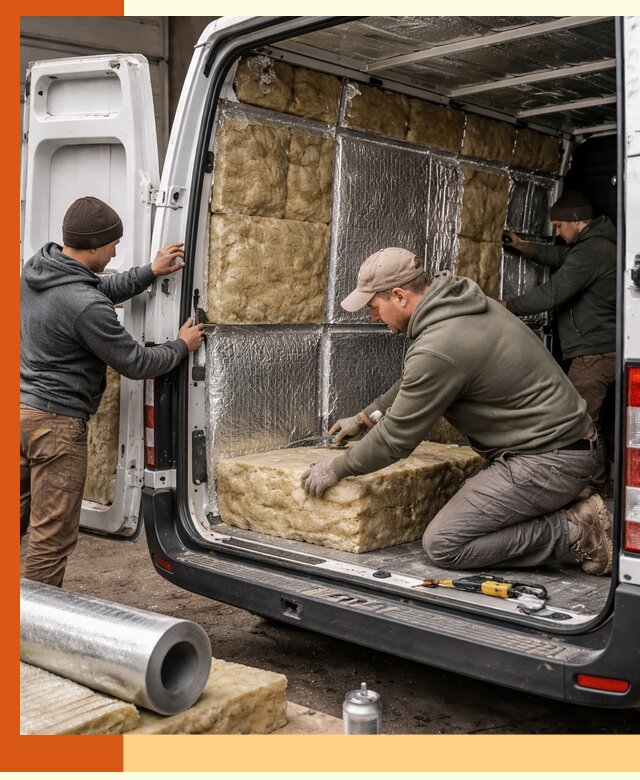 Утепление фургона в Чапаевске: профессиональная теплоизоляция и шумоизоляция