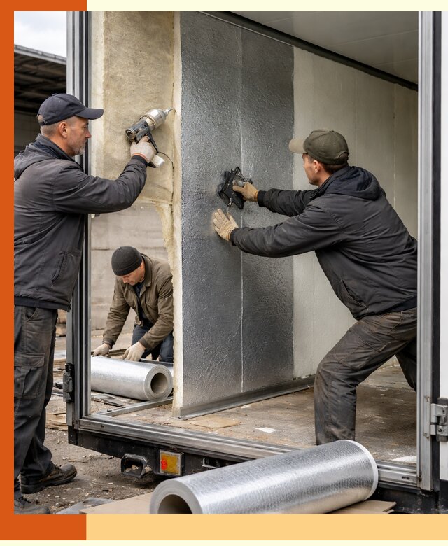 Утепление холодильного кузова в Чапаевске — монтаж и теплоизоляция