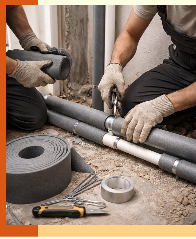 Утепление труб водоснабжения в Чапаевске — монтаж и защита сети