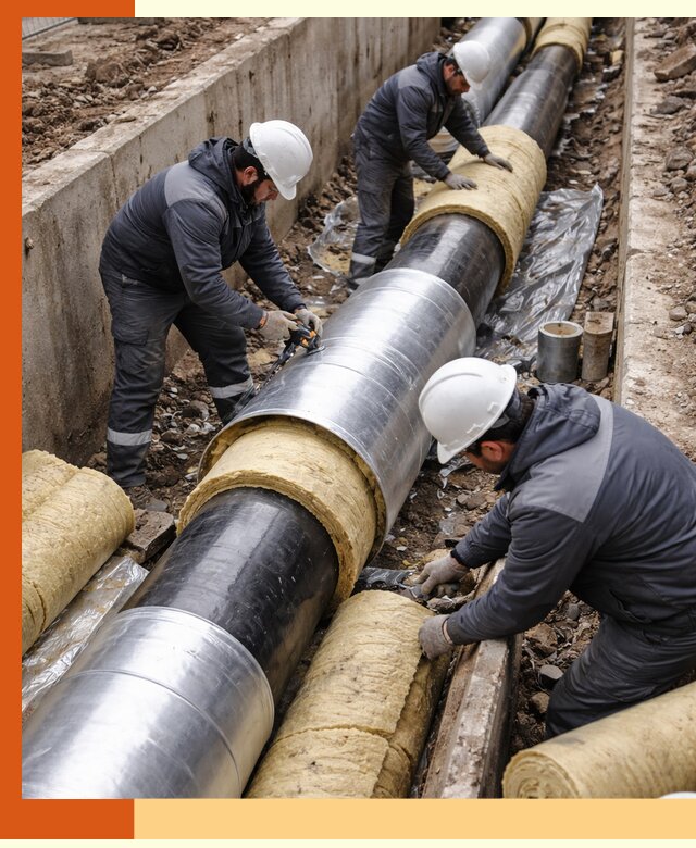 Утепление теплотрассы в Чапаевске: утеплительные работы и материалы