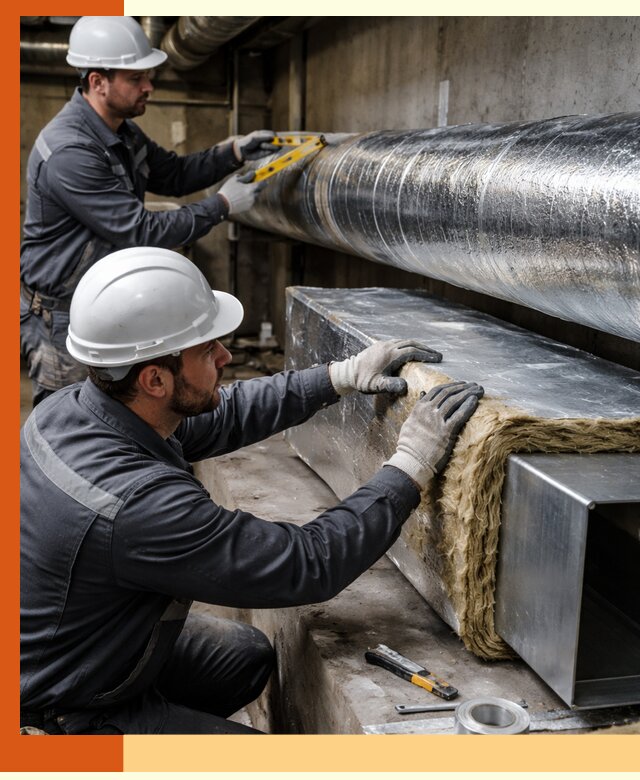 Профессиональное утепление воздуховодов и теплоизоляция в Чапаевске