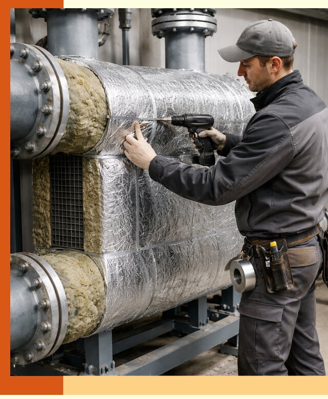 Утепление теплообменника в Чапаевске — профессиональная теплоизоляция оборудования