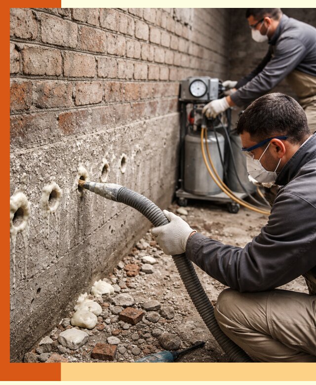 Заполнение колодцевой кладки ППУ в Чапаевске быстро и герметично