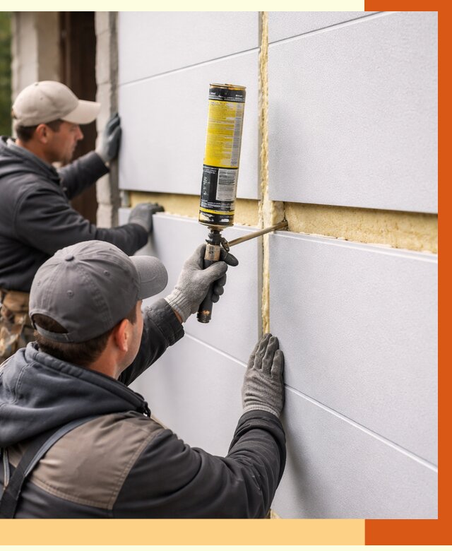 Утепление сэндвич панелей ППУ в Чапаевске от 4290 руб. за м2 | ТепломастерЧпв