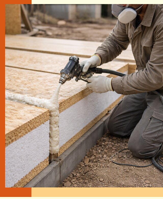 Утепление СИП-панелей пенополиуретаном (ППУ) в Чапаевске